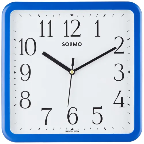 Image of Solimo Square Wall Clock, 8.5 Inch