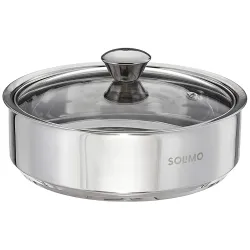 Solimo Stainless Steel Insulated Solid Roti Server, 1.2 L, Silver