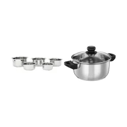 Solimo Stainless Steel Kitchen Combo (6 Pcs)