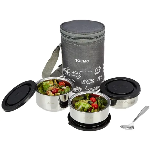 Image of Solimo Stainless Steel Lunch Box Set of 4