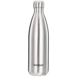 Amazon Brand - Solimo Stainless Steel Insulated 24 Hours Hot or Cold Bottle Flask, 1000 ml, Silver