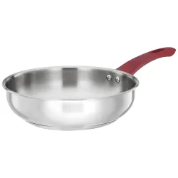 Solimo Stainless Steel Heavy Bottom Fry Pan 