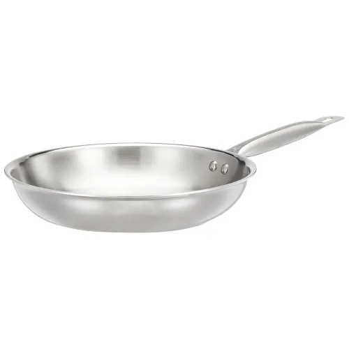 Image of Amazon Brand - Solimo Triply Frying Pan | Induction and Gas Stove Compatible | Three-Layer Durable Construction | Unifor