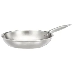 Amazon Brand - Solimo Triply Frying Pan | Induction and Gas Stove Compatible | Three-Layer Durable Construction | Unifor