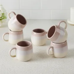 Solimo Tuscany Ceramic Tea Cups – Set of 6 (190ml)