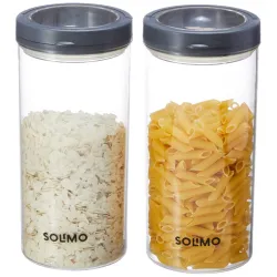 Solimo Twist & Lock Plastic Storage Container 1400ml * set of 2