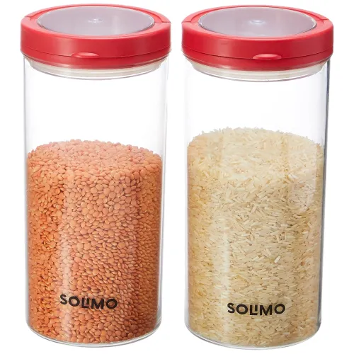 Image of Solimo Twist Lock Plastic Storage Containers Set