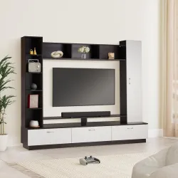 Solimo Uno Engineered Wood TV Stand (Wenge and White)