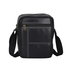 Solimo Vegan Leather Sling Bag for Men (Black)