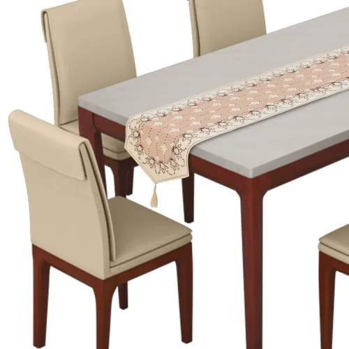 Image of Amazon Brand - Solimo Velvet Table Runner - Brown