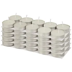 Solimo Wax Tealight Candles (Set of 50, 2-Hour Burn Time)