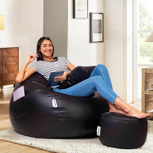 Image of Solimo XXXL Leatherette Bean Bag 