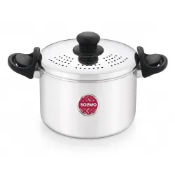 Solimo SS Strainer Pot/Rice Pot 3.5L with Lock Handles