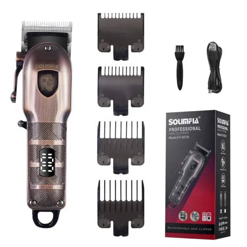 Image of SOLIMPIA HT-6019 Salon Series Professional Digital Display Cordless Hair Clipper Electric Hair Cutter Kit Wireless Hair 