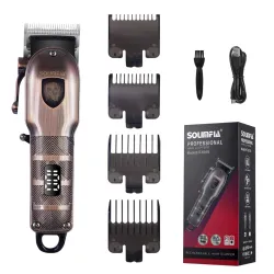 SOLIMPIA HT-6019 Salon Series Professional Digital Display Cordless Hair Clipper Electric Hair Cutter Kit Wireless Hair 