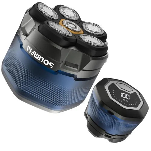 Image of Solimpia Waterproof Magnetic Head Shaver (Blue)