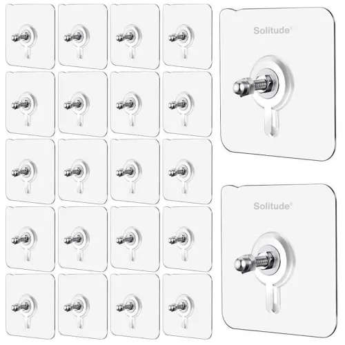 Image of Solitude 20 Pack Self-Adhesive Screw Hooks