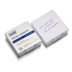 SOLO Memo White Sheets Pack of 2, Blank Small Size Note Pad