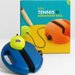 Solo Rebound Tennis Trainer for Kids Elastic Cord Tennis Practice Kit with Base for 6+ Years |