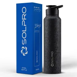 Solpro Phantom 1000mL Stainless Steel Bottle for Office,School,College,Travel,Gym,Yoga,Camping,Sports & Outdoor for Men,Women,Athletes,Kids,Children,Student, & Youth; Odor,Leak & BPA Free(Ro...