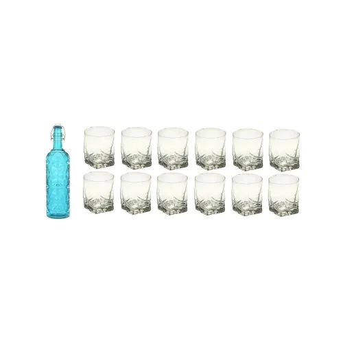 Image of Somil Beverage Glass Serving Set 1 Bottle 1000ml + 12 Glasses 250ml