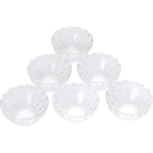 Image of Somil Glass Snack/Vegetable Serving Bowl Set, 6 Pcs