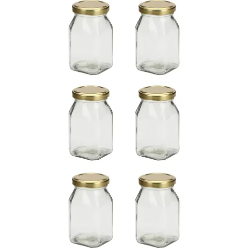 Image of Somil Versatile Transparent Glass Jar – Pack Of 6, 400 Ml 