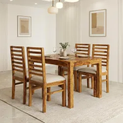 SONA ART Wood Dining Table Set 