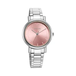 Sonata Ladies Essentials Pink Dial Stainless Steel Strap Watch for Women