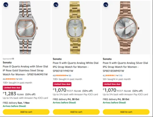 Image of Sonata Poze 9 with Quartz at minimum 50% Discount