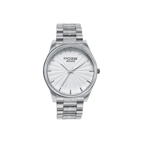 Image of Sonata Poze Analog Quartz White Dial Watch for Men