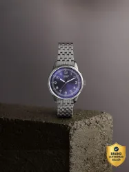Sonata Poze Blue Dial Gunmetal Stainless Steel Analog Watch for Men