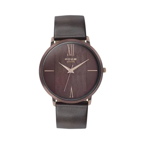 Image of Sonata Poze Quartz Analog Brown Dial Leather Strap Watch 