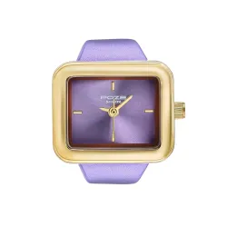Sonata Poze 7 Analog Purple Dial Golds Strap Watch for Women 