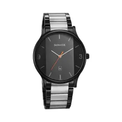 Sonata Quartz Analog Black Dial Watch for Men-NS77105KM01