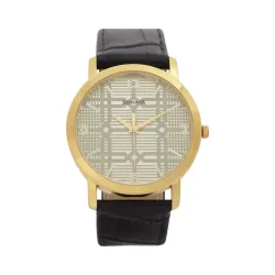 Sonata Quartz Analog Silver Dial Leather Strap Watch