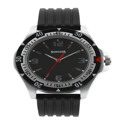 Image of Sonata Sf Quartz Analog With Black Dial Watch For Men 
