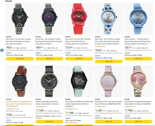 Image of Sonata Watch Starting @ ₹407