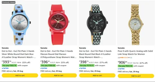 Image of Sonata Women's Watches at minimum 50% Discount