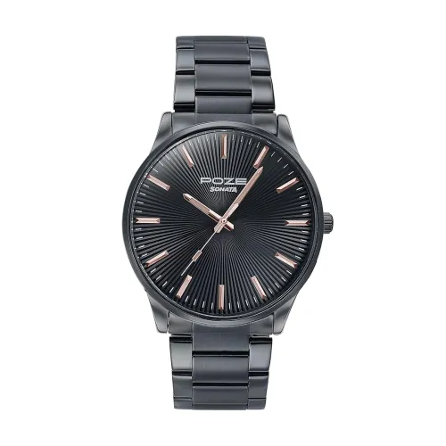 Image of Sonata Poze Analog Quartz Black Dial Watch for Men