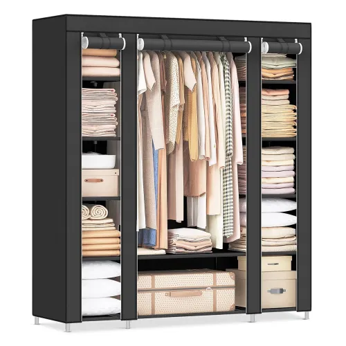 Image of Songmics ULSF03H 59\' Portable Clothes Closet Wardrobe 