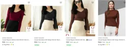 Sonic Fashion Womens Tops upto 81% Discount