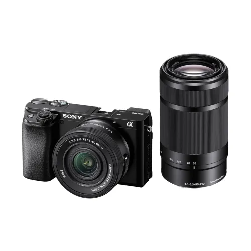 Image of Sony Alpha 6100X Mirrorless Camera Kit | 24.2MP APS-C Sensor + 16-50mm & 55-210mm Lenses | Fast AF | Tiltable LCD