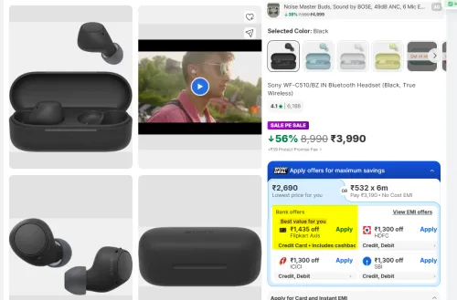 Image of Sony WF-C510 BZ IN Bluetooth Headset 