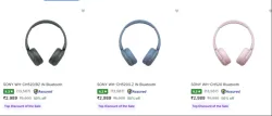 Sony Wireless Headphones at minimum 50% Discount