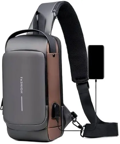 Image of soom mart BLACK MEN SHOULDER BAG  (Black)