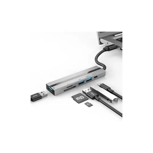 Image of SOOPII USB C HUB, 8in1 USB C Adapter with 4K HDMI, 100W PD, USB C Port, USB 3.0, RJ45 Ethernet, SD/TF Card Reader, Docki