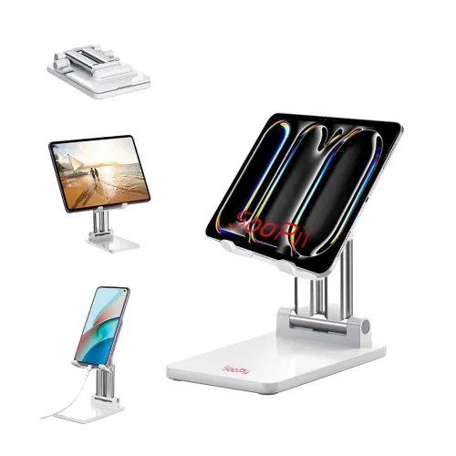 Image of SOOPII Grade-A Quality DM01 Pro Dual Support Desktop Mobile Phone Stand Tablet Stand Tab Stand Mobile Holder