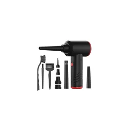 SooPii Electric Cordless air Duster, 6000mAh Rechargeable Air Blower with 51,000 RPM 3 Speed Modes & Multiple Nozzles, L