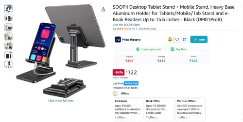 Image of SOOPII Heavy Base Tablet Mobile Stand